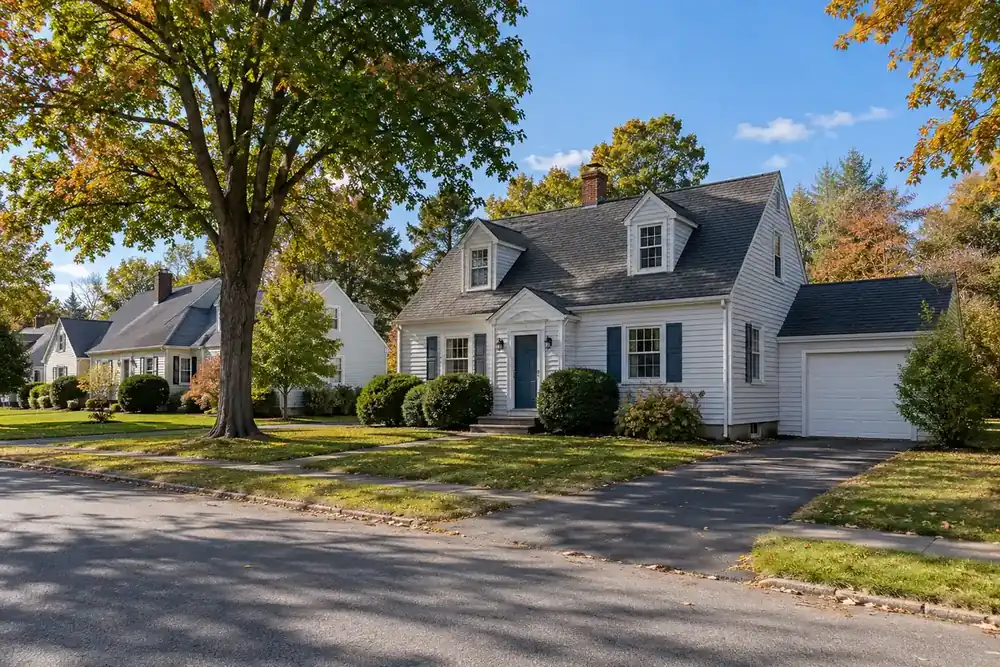 Illustration of a typical residential street in the Enfield, CT area